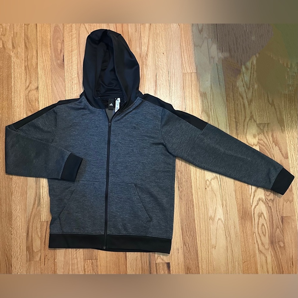 Adidas Gray & Black Full-Zip Jacket